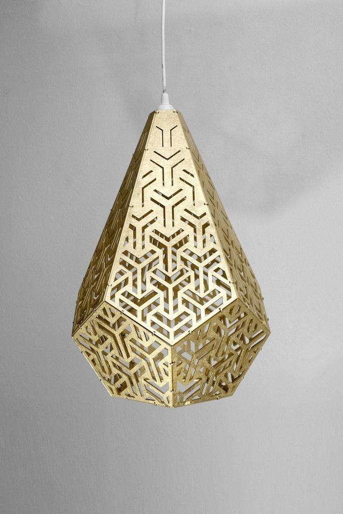 Gold Geometric Cut-Out Pendant Light AH-123 Moradabad